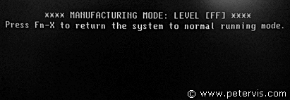 Manufacturing program mode set 1 of 10 ошибка hp